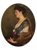 Max Slevogt, Damenbildnis, Circa 1893, Oil on canvas, relined