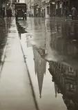 Theo Felten, Komödienstraße. Wintermorgen in Köln. Domtürme durch Taubengirlanden verschönt, 1940s/1950s, 3 vintage gelatin silver prints on Agfa and Agfa-Brovira paper