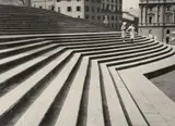 Dr. Paul Wolff Alfred Tritschler, Treppe vor St. Maria Maggiore, Rom, 1935, Vintage ferrotyped gelatin silver print