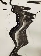 Siegfried Lauterwasser, Wasserspiegelung, 1950, Vintage ferrotyped gelatin silver print on Agfa-Portriga-Rapid paper