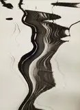 Siegfried Lauterwasser, Wasserspiegelung, 1950, Vintage ferrotyped gelatin silver print on Agfa-Portriga-Rapid paper
