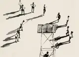 Janos Szasz, Will it go in?, c. 1969, Vintage ferrotyped gelatin silver print