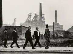Rudolf Holtappel, Gastarbeitersonntag, Oberhausen, 1964, Ferrotyped gelatin silver print, printed later