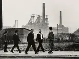 Rudolf Holtappel, Gastarbeitersonntag, Oberhausen, 1964, Ferrotyped gelatin silver print, printed later