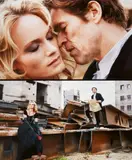 Wim Wenders, Amber Valletta and Willem Dafoe at Schlossplatz, ruins of the Palace of the Republic, Berlin (from the series: Tomorrow Morning)