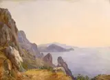Carl Morgenstern, View of Capri with the Arco Naturale