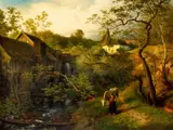 Water Mill in the Bergisches Land by Andreas Achenbach, Oil on panel, offered May 2017