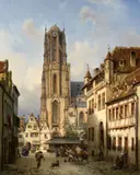 Michael Neher, Frankfurt am Main Cathedral, Oil on canvas