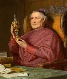 Eduard von Grützner, Monk with a Columbine Cup
