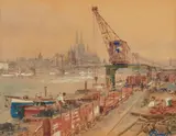 Carl Rüdell, Deutz Harbour in Cologne