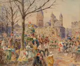 Carl Rüdell, Carnival at Cologne Neumarkt