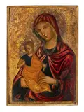 The Virgin and Child by Veneto-Adriatic Master, 14th & 15th century, Tempera on panel, sold May 2017