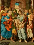 The Calling of St. Peter by circle of Lambert Lombard, Oil on panel (parquetted), offered May 2017
