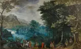 David Vinckboons, The Baptism of the Eunuch, Oil on canvas (relined)