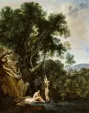 Moyses van Uyttenbroeck, Two Bathing Nymphs, Oil on panel
