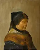 Monogrammist I. S., Tronie of an Elderly Woman, Oil on panel