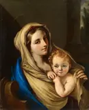 Roman School, 17th century, The Virgin and Child, Oil on canvas (relined)