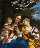 The Virgin and Child with Saint Martina by Pietro Berrettini, called Pietro Da Cortona, circle of, Oil on canvas (relined), sold May 2017