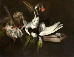 William Gowe Ferguson, Game Still Life on a Marble Slab, Oil on canvas (relined)