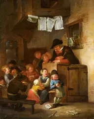 Egbert van Heemskerck the Elder, The Classroom, Oil on panel