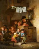 Egbert van Heemskerck the Elder, The Classroom, Oil on panel