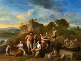 Gerard Hoet, Landscape with a Mythological Scene, Oil on panel