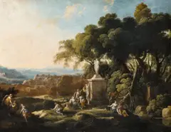 Pierre-Antoine Patel, Women Worshipping a Statue of Ceres, Oil on canvas (relined)
