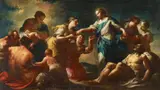 A Baptism Scene by called da Imola Giovanni Domenico Ferretti, Oil on canvas (relined), offered May 2017