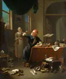 Justus Juncker, The Alchemist, Oil on panel