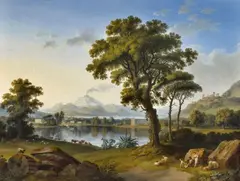 Jacob Philipp Hackert, Landscape with Sicilian Temples, Oil on canvas (relined)