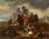 Francesco Casanova, Cavalry Battle, Oil on canvas (relined)