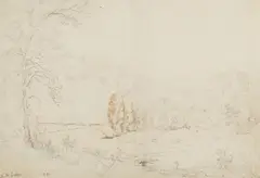 A Landscape Study by attributed to Karel Dujardin, Black chalk and brown was, sold May 2017