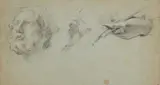 Italian School 17th century, Studies of Heads and Hands