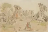 Thomas Rowlandson, Tourists and an Artist amid Ruins