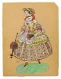 Untitled (Costume Design) by Sergei Yurievich Sudeikin, Inscribed to verso 922. Gouache over pencil on machine-made paper, mounted on card, sold May 2017