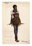 "Wife" by Valentina Mihajlovna Hodasevič, Inscribed "Opera and ballet Leningrad Fountain by Bakshi Serai N=8". Upper left "accepted". Verso "2nd act wife: Ivanova, sold May 2017