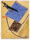 Probably Nikolay Andreevich Dolgorukov, Two poster designs 1. Moscow metro. 2. Five year anniversary of civil air transport., Further sketches to the reverse. Photo-collage, gouache, watercolour, felt-tip pen and ink on thin card