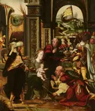The Adoration of the Magi by follower of Pieter Coecke van Aelst, Oil on panel, sold Mar 2017