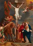 Abraham van Diepenbeeck, The Crucifixion, Oil on panel (parquetted)