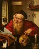 Flemish School 16th century, Saint Jerome in his Study, Oil on panel