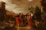 Jacob´s return to Canaan by circle of Pieter Lastman, Oil on panel (parquetted), offered Mar 2017
