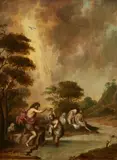 The Baptism of Christ by Netherlandish School 17th century, Oil on panel, sold Mar 2017