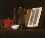 Stilll Life with a Rummer by follower of Pieter Gerritsz. van Roestraeten, Oil on canvas (relined), sold Mar 2017