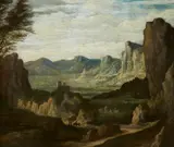 Jan Ruyscher, Mountainous Landscape, Oil on panel