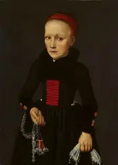 attributed to Lorenz Strauch, Portrait of a Young Lady, Oil on panel
