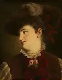 Anton Ebert, Portrait of a Young Woman, Oil on canvas