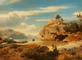 Albert Flamm, An Italian Landscape, Oil on canvas (relined)