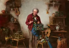 Hermann Kern, The Feathered Friends, Oil on canvas