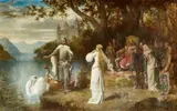 Karl Schweninger, The Arrival of Lowengrin, Oil on canvas