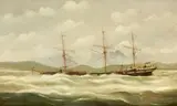 T. Williams, The Stranded 'Panmure' before Salt River Mouth, Oil on canvas